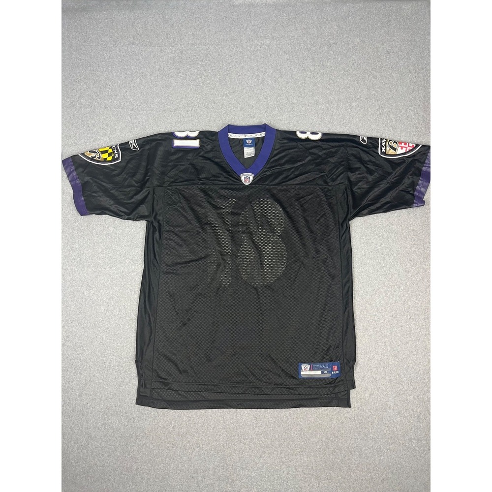 Vintage Baltimore Ravens Football Jersey Mens XL Black Anquan Boldin Reebok